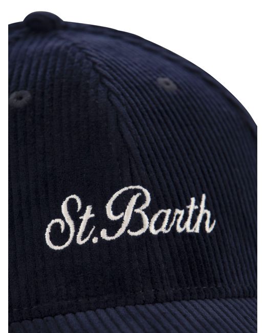 Mc2 Saint Barth Cordball Baseballkappe mit Stickerei in Blue für Herren