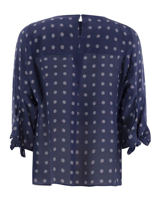 Weekend by Maxmara Blue Adone Crewneck Blouse