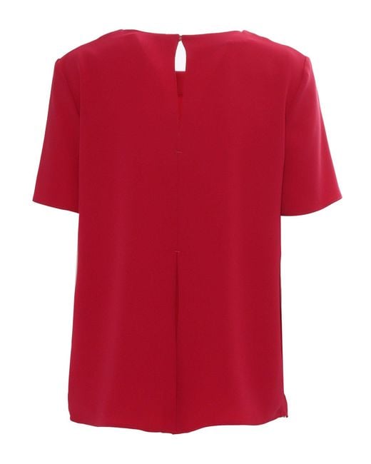 P.A.R.O.S.H. Red Blouse With Keyhole Back