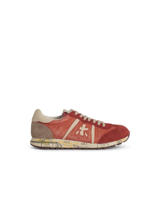 Premiata 'Lucy' Red Lear Misch -Sneakers für Herren