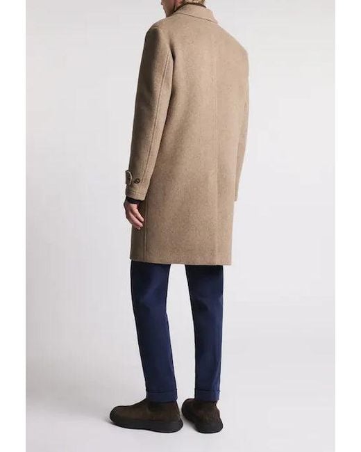 Fay Natural Easy Coat With Hook for men