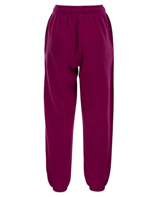 Polo Ralph Lauren Purple Cotton Loopback Fleece Tapered Pants