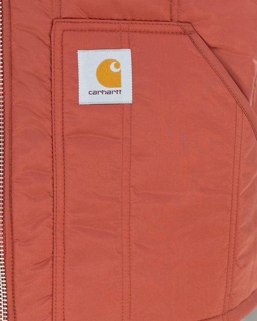Carhartt Orange Giubbino Smanicato Lachlan Liner Vermillion