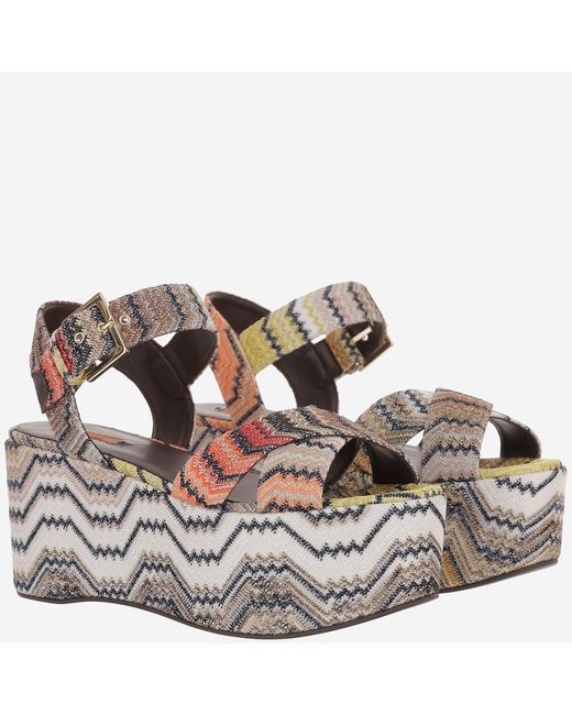 Missoni Brown Platform Sandals
