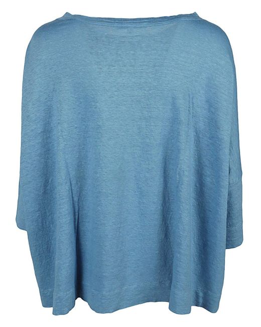 C-ZERO SHIRT Blue Linen Over Sweater