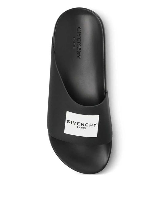 Givenchy White Slide-Sandalen mit Logo