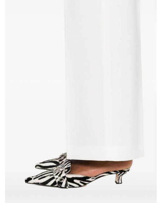 Via Masini 80 White Trousers