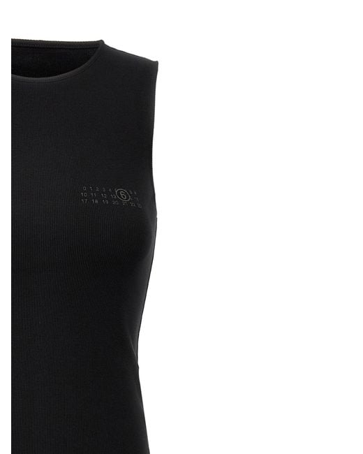 MM6 by Maison Margiela Draped Top in het Black