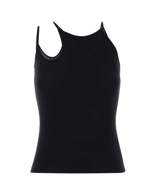 McQueen Black Mesh Tank Top