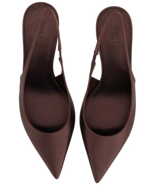 Paris Texas Brown Slingback Pumps