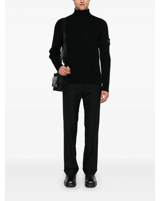 Prada Black Logo Lettering Sweater for men