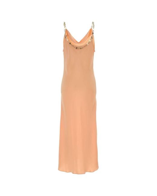 Rabanne White Rabanne Peach Satin Dress