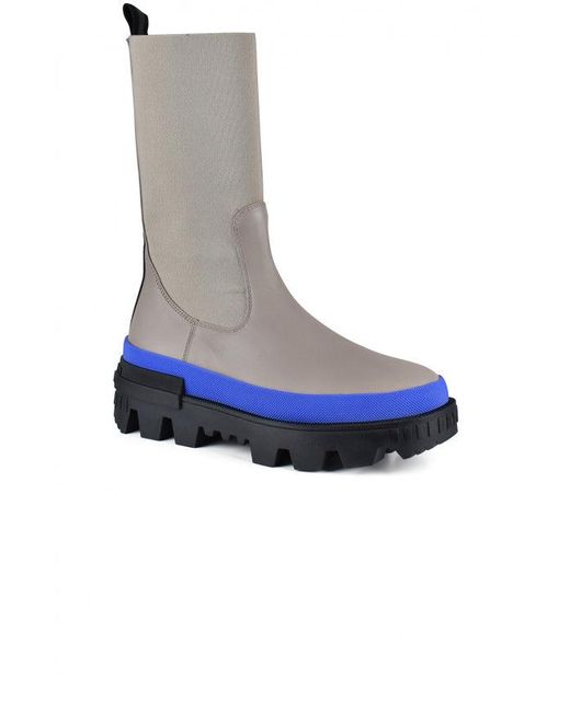 Moncler Blue Chunky Chelsea Boots