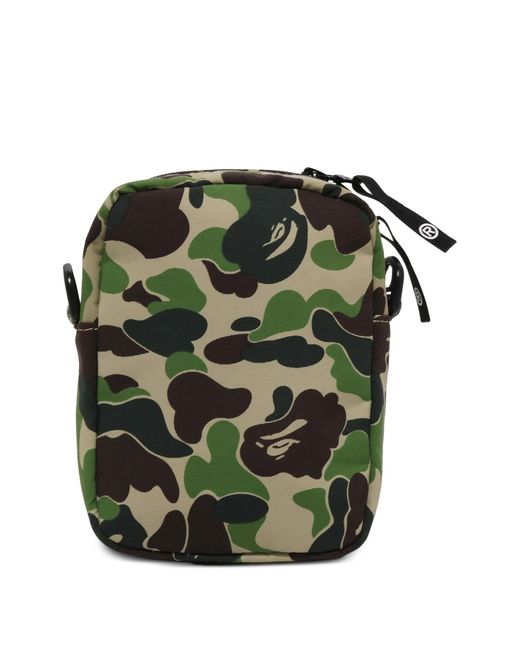 A Bathing Ape White Abc Camo Shark Mini Bag M