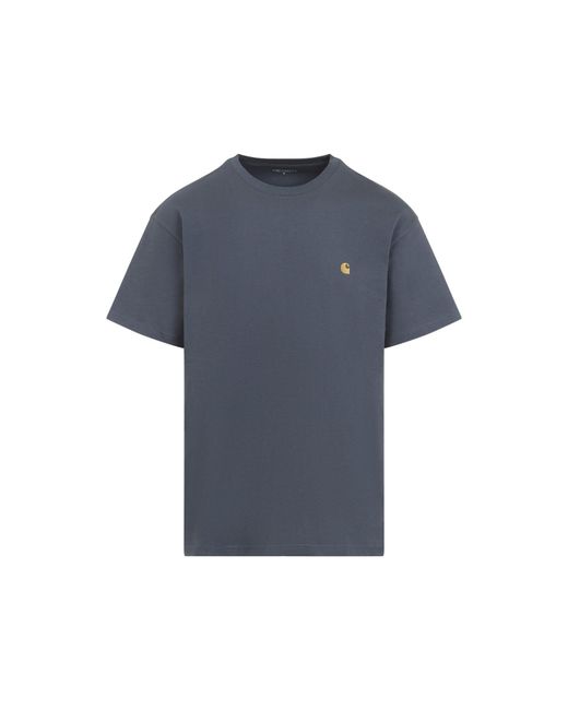 Carhartt Blue Chase Cotton T-Shirt