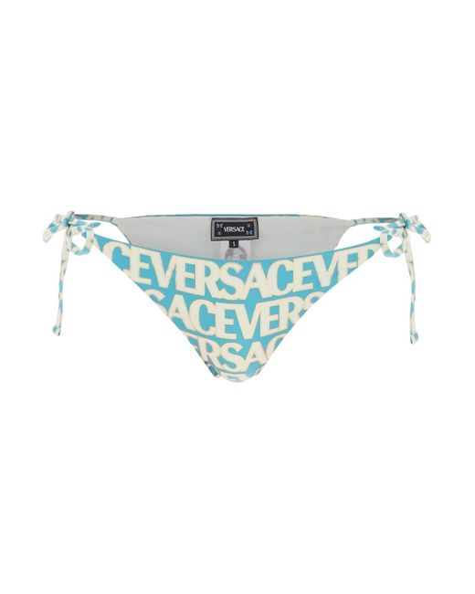 Versace Allover Bikini Bottom in het Blue
