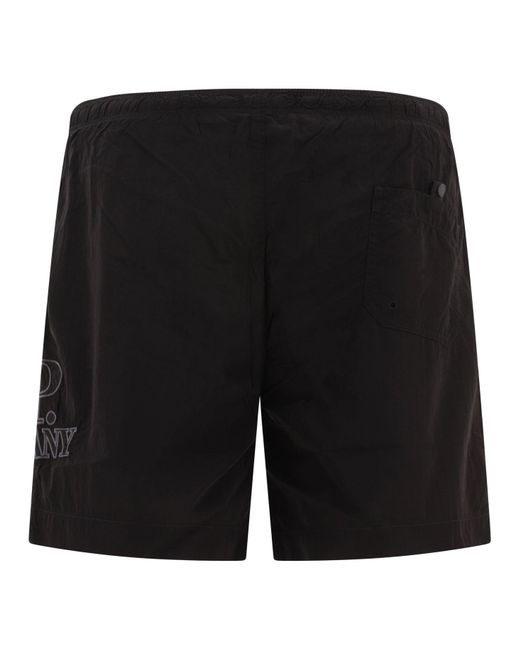 C P Company C.p. Bedrijf "eco Chrome" Zwem Shorts in het Black voor heren