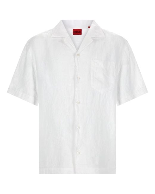 HUGO White Linen Shirt