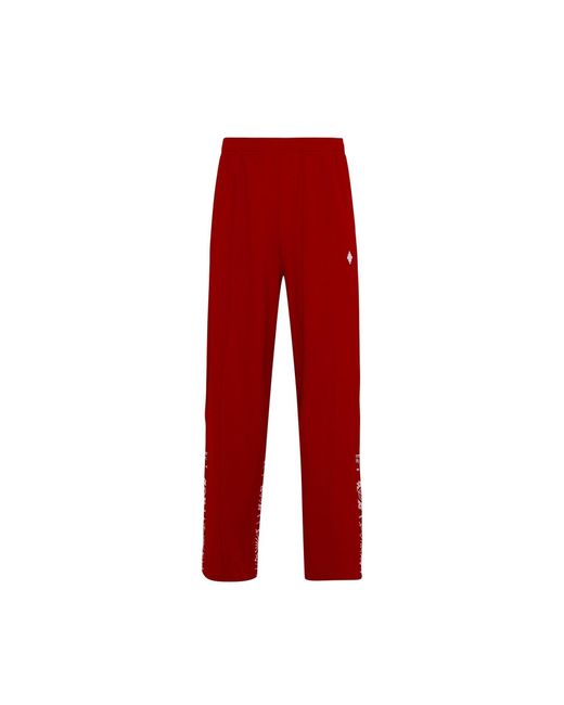 Marcelo Burlon Red Track Pants for men