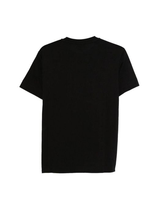 Emporio Armani Black Logo Cotton T-Shirt for men