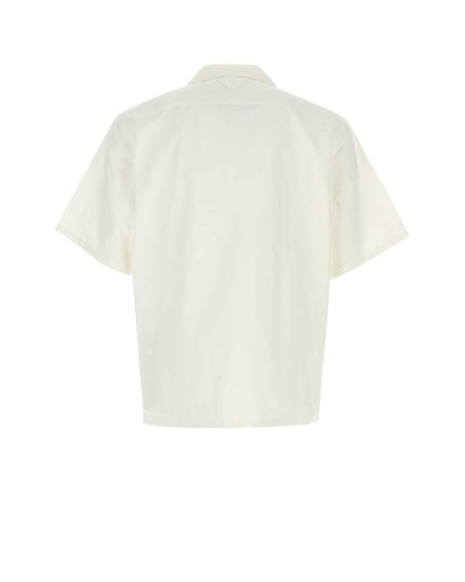 Prada White Printed Shirt for men