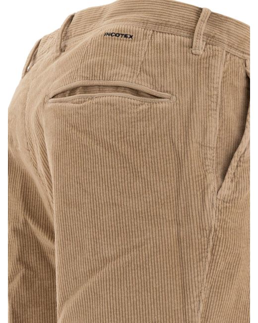 Incotex Natural Corduroy Trousers for men