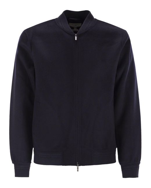 Mc2 Saint Barth Camden Bomberjacke aus Wollmischung in Blue für Herren