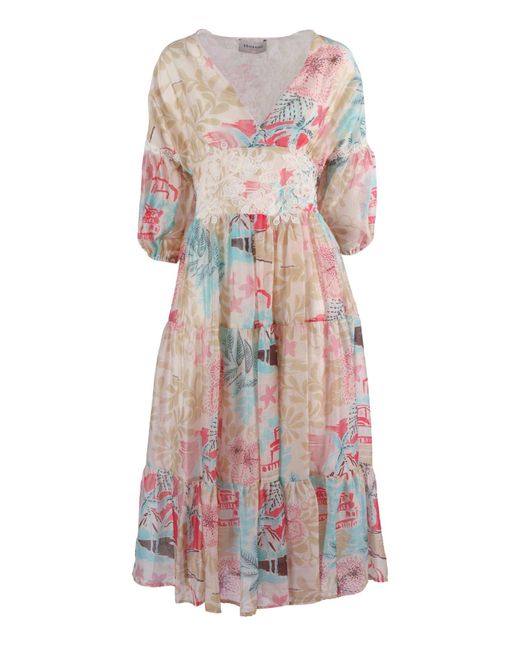 Ermanno Scervino Abito Midi in het White