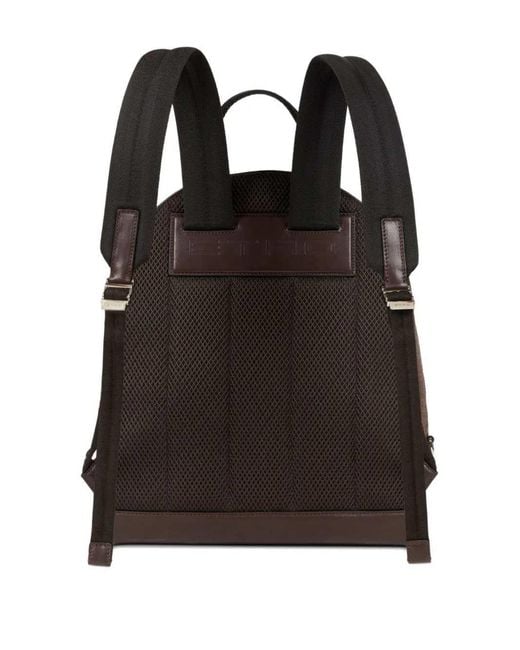 Etro Brown Paisley Jacquard Backpack for men