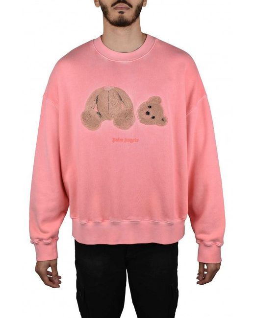 Palm Angels Pink Cotton Sweatshirt