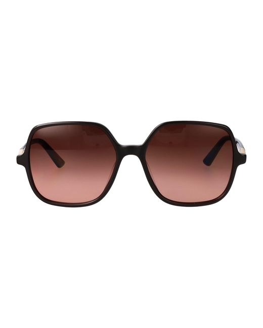Chloé Brown Squared Sunglasses Ch0362 S 003