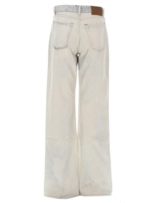 Our Legacy White Ripped Printed Jeans