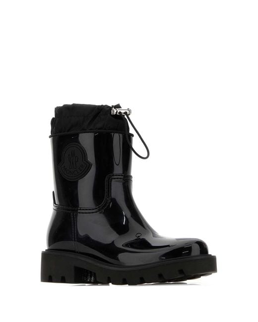 Moncler Black Rubber Kick Stream Ankle Boots