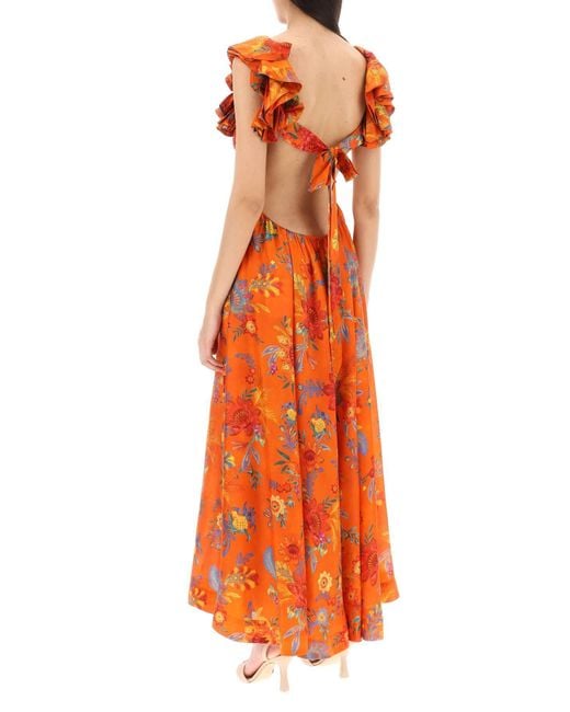 Zimmermann 'ginger' Kleid Mit Ausschnitten in het Orange