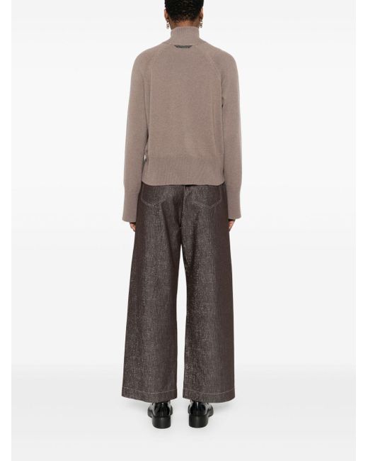 Brunello Cucinelli Cropped Trui in het Brown