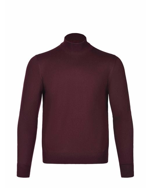 Pull en laine vierge Tagliatore pour homme en coloris Purple