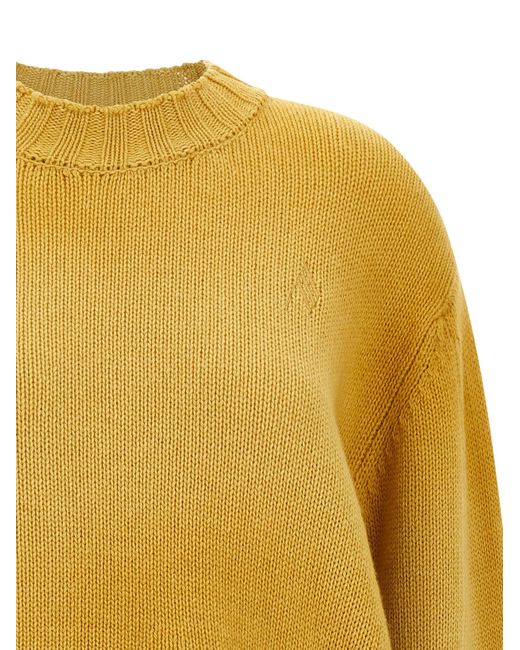 Le pull de broderie du logo Attico The Attico en coloris Yellow