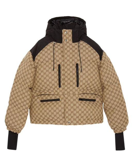 Gucci Woman Camel/ebony/mix Jacket 761698 in het Natural