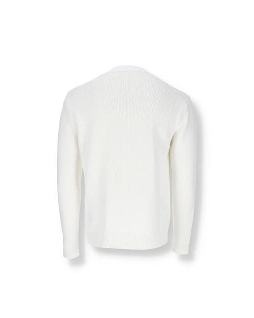 Suéter de logotipo de algodón de Balmain de hombre de color White