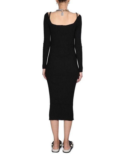 Philosophy Di Lorenzo Serafini Filosofie Di Lorenzo Serafini Midi Jurk in het Black