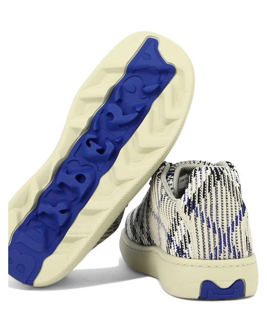 Burberry Gebreide Doos Sneakers in het Blue