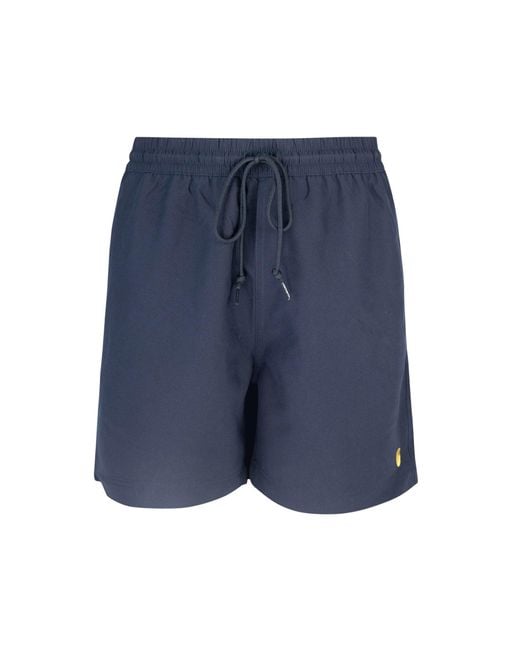 Carhartt Chase Swim Trunks Dark Navy in het Blue