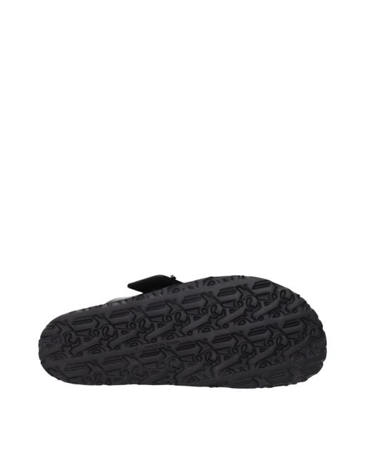 Palm Angels Black Slippers And Clogs Leather
