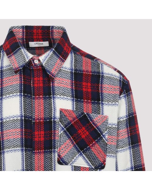 Céline Blue Cashmere Overshirt for men