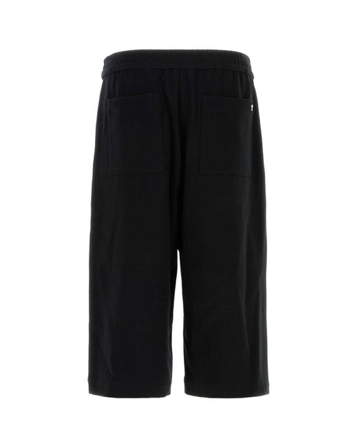AMI Black Ami Cotton Bermuda Shorts for men