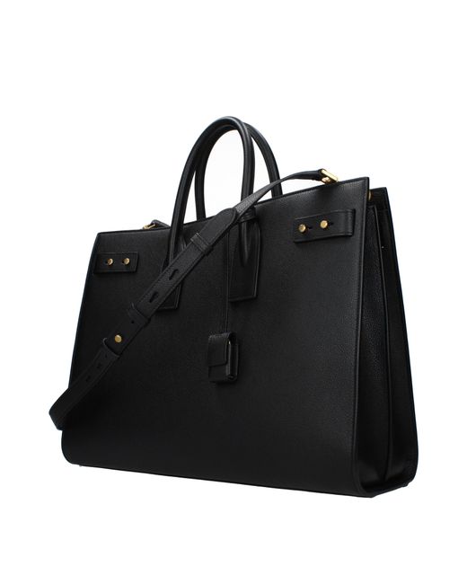 Saint Laurent Black Handbag Sac De Jour Leather