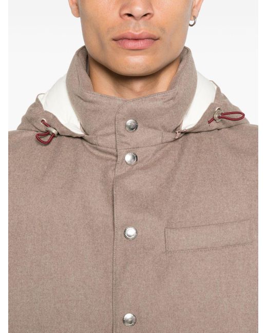 Brunello Cucinelli Down Weste in Natural für Herren