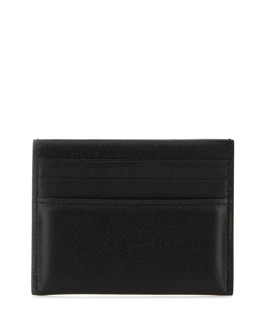 Givenchy Black Leather Card Holder for men