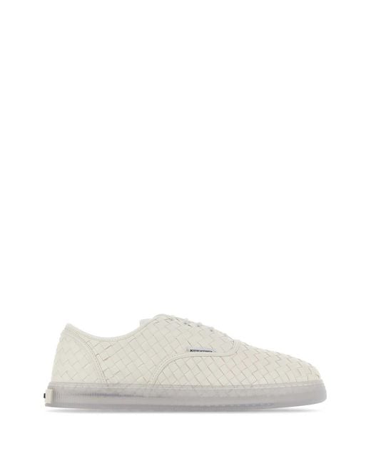 Bottega Veneta White Logo Sneakers for men