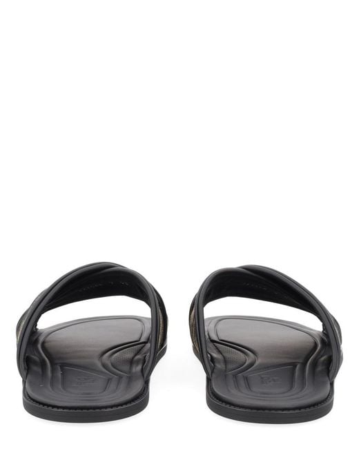 Fendi Black Slide Con Logo for men